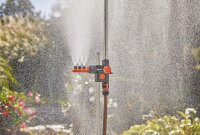 Gardena Gartendusche duo: Dusche mit zwei angenehmen Strahlarten, Brausestrahl oder Sprühnebel, Wassermenge stufenlos regulier- und absperrbar, gro...