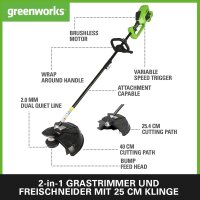 Greenworks 40V Akku Freischneider mit bürstenlosem...