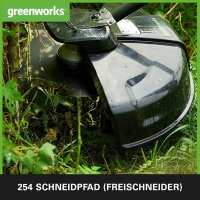 Greenworks 40V Akku Freischneider mit bürstenlosem Motor, Geschirr, verstellbarer Höhe, 40 cm Schnittbreite, 2 mm Nylonfäden oder 25 cm Klinge, 2 x...