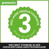 Greenworks 40V Akku Freischneider mit bürstenlosem Motor, Geschirr, verstellbarer Höhe, 40 cm Schnittbreite, 2 mm Nylonfäden oder 25 cm Klinge, 2 x...