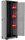 Keter Stilo Kunststoffschrank/Besenschrank, Utility, Dunkelgrau, Schwarz, Rot, 68 x 39 x 173 cm