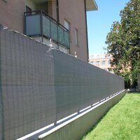 Tenax abschirmendes Gewebe Soleado Glam 1,00x5 Grau, Schattenspendender Sichtschutz zum Abschirmen von Balkonen, Terrassen, Umzänunungen und Toren