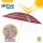 AKTIVE 62218 Sonnenschirm Durchmesser 200 cm, weißes Rohr 28/32 mm, Polyester UV50 Fiberglas