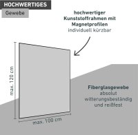 Windhager Insektenschutz Magnetfenster, Magnet Rahmen für Fenster Fliegengitter Mückengitter, werkzeugfreie Montage, Anthrazit, Selbstbausatz 100 x...