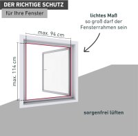 Windhager Insektenschutz Magnetfenster, Magnet Rahmen für Fenster Fliegengitter Mückengitter, werkzeugfreie Montage, Anthrazit, Selbstbausatz 100 x...