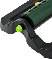 Amazon Basics Oszillierender Wassersprinkler mit 2-Wege-Einstellung und 3/4-Zoll-Werkzeugadapter (19 mm), Schwarz, 49,7 x 17 x 8cm