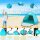 BGIUSQF Strandmuschel, Himmelblau Strandmuschel Pop up, Strandmuschel Baby UV Schutz 50, Pop up Zelt 200 x 150 x 110 cm, Strandzelt für 2-3 People,...