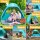 BGIUSQF Strandmuschel, Himmelblau Strandmuschel Pop up, Strandmuschel Baby UV Schutz 50, Pop up Zelt 200 x 150 x 110 cm, Strandzelt für 2-3 People,...