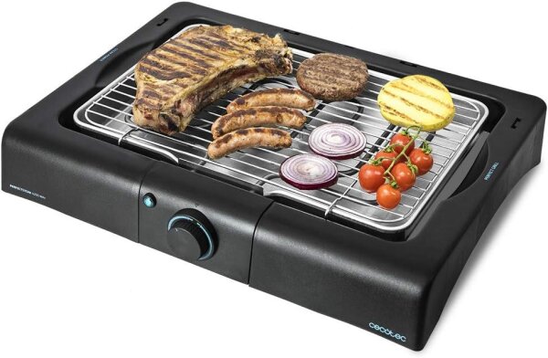Cecotec PerfectSteak 4200 Way Elektrischer Grill. Tischgrill, Grillrost aus Edelstahl, Höhenverstellbar in 3 Stufen, Fettauffangschale, Verstellbar...