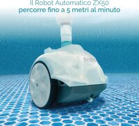 INTEX 28007EX - Krystal Clear ZX50 Poolreinigungsroboter, Poolbodenreiniger, 6,5 m langer Schlauch, 0,8 l Abfallbehälter und automatische Drehung, ...