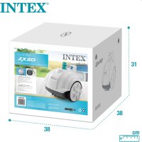 INTEX 28007EX - Krystal Clear ZX50 Poolreinigungsroboter, Poolbodenreiniger, 6,5 m langer Schlauch, 0,8 l Abfallbehälter und automatische Drehung, ...