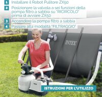 INTEX 28007EX - Krystal Clear ZX50 Poolreinigungsroboter, Poolbodenreiniger, 6,5 m langer Schlauch, 0,8 l Abfallbehälter und automatische Drehung, ...