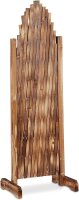 Relaxdays Rankgitter Holz, ausziehbar bis 200cm, Rankhilfe Kletterpflanzen, freistehend, Garten, Balkon, Terrasse, natur, 98 x 200 x 30 cm, Geflammt