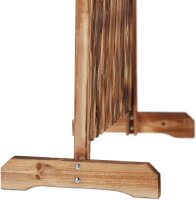 Relaxdays Rankgitter Holz, ausziehbar bis 200cm, Rankhilfe Kletterpflanzen, freistehend, Garten, Balkon, Terrasse, natur, 98 x 200 x 30 cm, Geflammt