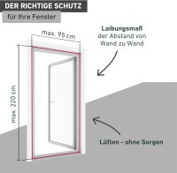 Windhager Insektenschutz PLUS Türvorhang Easy Lamellenvorhang Fliegengitter individuell kürzbar, 95 x 220 cm, anthrazit