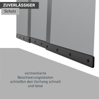 Windhager Insektenschutz PLUS Türvorhang Easy Lamellenvorhang Fliegengitter individuell kürzbar, 95 x 220 cm, anthrazit