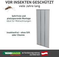 Windhager Insektenschutz PLUS Türvorhang Easy Lamellenvorhang Fliegengitter individuell kürzbar, 95 x 220 cm, anthrazit