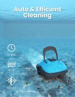 WYBOT Poolroboter, Poolsauger Akku mit Dual-Motor, Selbstparken, Starke Saugkraft, Automatische Poolreiniger für Aufstell-/Einbauschwimmbecken bis ...