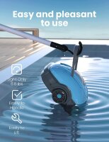 WYBOT Poolroboter, Poolsauger Akku mit Dual-Motor, Selbstparken, Starke Saugkraft, Automatische Poolreiniger für Aufstell-/Einbauschwimmbecken bis ...