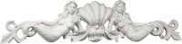 Design Toscano NG306790 Frontone Architettonico da Parete Sirene, Beige, 6.5x100.5x23 cm