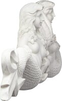 Design Toscano NG306790 Frontone Architettonico da Parete Sirene, Beige, 6.5x100.5x23 cm