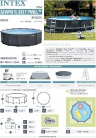 Intex 15Ft8In X 49In Graphite Gray Panel Pool Set