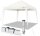 VOUNOT Faltpavillon 3x3m, mit 4 Sandsäcke, Pop Up Pavillon Faltbar, UV-Schutz 50+, Cremeweiß