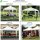 VOUNOT Faltpavillon 3x3m, mit 4 Sandsäcke, Pop Up Pavillon Faltbar, UV-Schutz 50+, Cremeweiß
