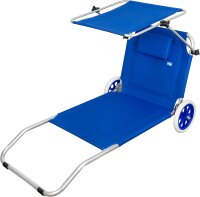 Aktive Beach 62610, Strandliege mit Rädern, 2...