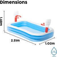 Bestway Family Pool, Basketball, 251 x 168 x 102 cm