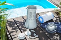 Intex 28604 Krystal Clear Cartridge Filter Pump - Pool Kartuschenfilteranlage - Grau, 2.006 l/h