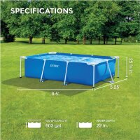 Intex Rectangular Frame Pool - Aufstellpool - 260 x 160 x 65 cm