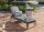 Keter Jaipur Sonnenliege für den Garten mit verstellbarer Rücklehne, klappbare Gartenliege, grau, Liege in Rattanoptik mit Auflage, 187 x 58 x 29 cm