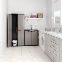 Keter Più Kunststoffschrank, hoch, anthrazit/schwarz, 68 x 39 x 166 cm