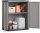 Keter Più Kunststoffschrank, hoch, anthrazit/schwarz, 68 x 39 x 166 cm