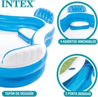 Intex 56475NP - Inflatable Swim Center Family Lounge, 90 x 90 x 26 inches, Multi-color