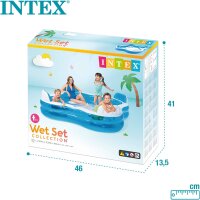 Intex 56475NP - Inflatable Swim Center Family Lounge, 90 x 90 x 26 inches, Multi-color