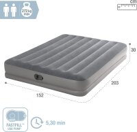Intex 64114 Luftbett DuraBeamPrestige Queen mit FastFill USB Pumpe