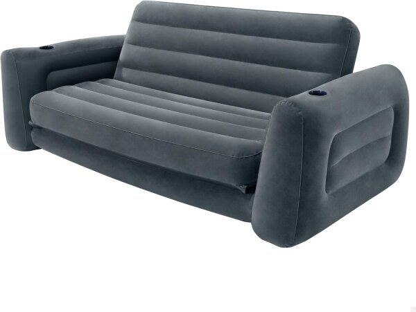 Intex Schlafcouch 66552, Hellgrau, Größe 203 x 231 x 66 cm