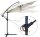 VOUNOT Ampelschirm 300 cm, Sonnenschirm mit Kurbelvorrichtung, Kurbelschirm mit Schutzhülle, Sonnenschutz UV-Schutz, Gartenschirm Marktschirm, Beige