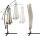 VOUNOT Ampelschirm 300 cm, Sonnenschirm mit Kurbelvorrichtung, Kurbelschirm mit Schutzhülle, Sonnenschutz UV-Schutz, Gartenschirm Marktschirm, Beige
