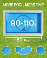 WYBOT Poolroboter Akku für 110 Mins, Vollautomatisch Poolreiniger Boden, Wasserlinie, Wandreinigung, Poolsauger mit Navigation & Routenplanung, für Po