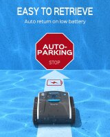 WYBOT Poolroboter Akku für 110 Mins, Vollautomatisch Poolreiniger Boden, Wasserlinie, Wandreinigung, Poolsauger mit Navigation & Routenplanung, für Po