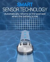 WYBOT Poolroboter Akku, Poolsauger für 100 Minuten Betriebsdauer, Auto-Parken, Starke Saugkraft, Zwei Wasserzuläufe, Automatischer Poolreiniger für...
