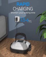 WYBOT Poolroboter Akku, Poolsauger für 100 Minuten Betriebsdauer, Auto-Parken, Starke Saugkraft, Zwei Wasserzuläufe, Automatischer Poolreiniger für...