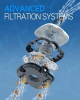 WYBOT Poolroboter Akku, Poolsauger für 100 Minuten Betriebsdauer, Auto-Parken, Starke Saugkraft, Zwei Wasserzuläufe, Automatischer Poolreiniger für...