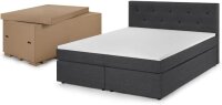 Traumnacht Boxspringbett, mit 7-Zonen Tonnentaschenfederkernmatratzen (H3) und Komfortschaumtopper, leichter Aufbau, produziert nach deutschem Qual...
