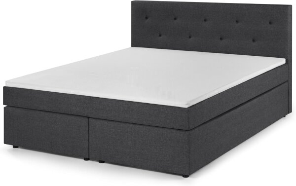 Traumnacht Boxspringbett, mit 7-Zonen Tonnentaschenfederkernmatratzen (H3) und Komfortschaumtopper, leichter Aufbau, produziert nach deutschem Qual...
